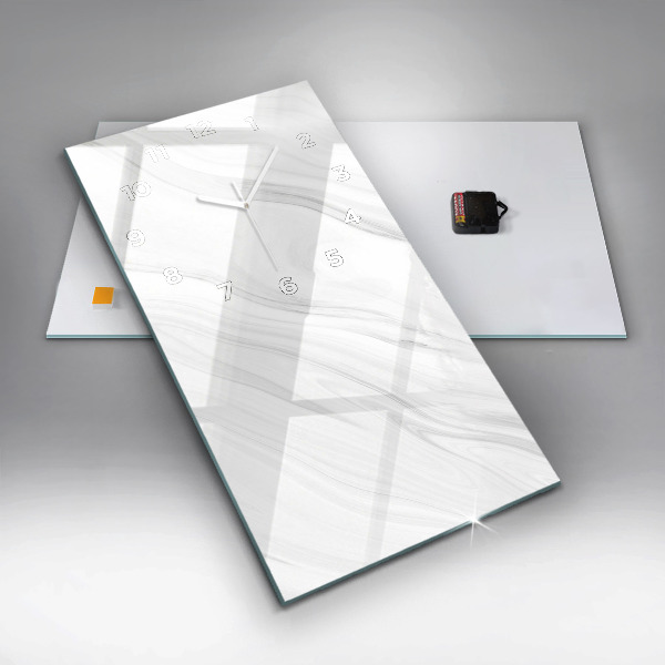 Vertical wall clock Decorative marble