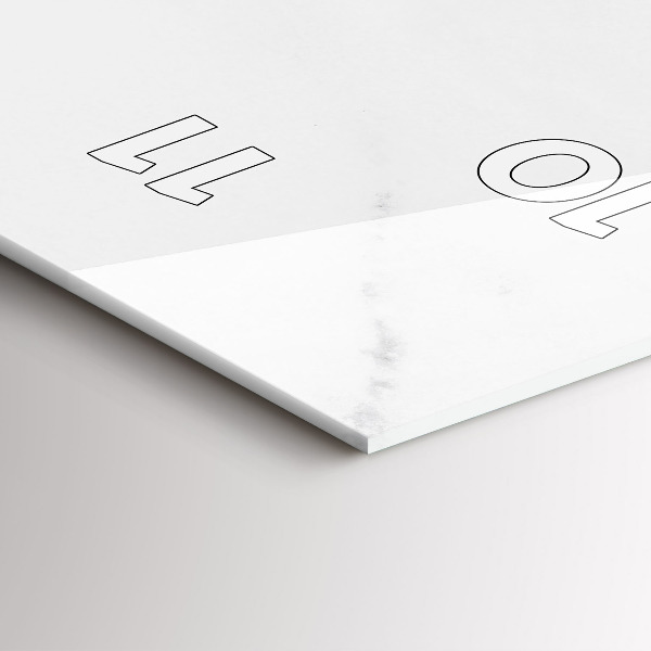 Vertical wall clock Elegant marble