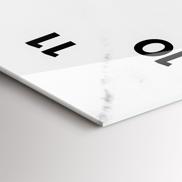 Vertical wall clock Elegant marble