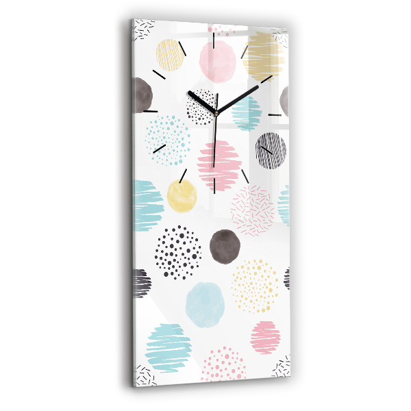 Vertical wall clock Geometric pattern