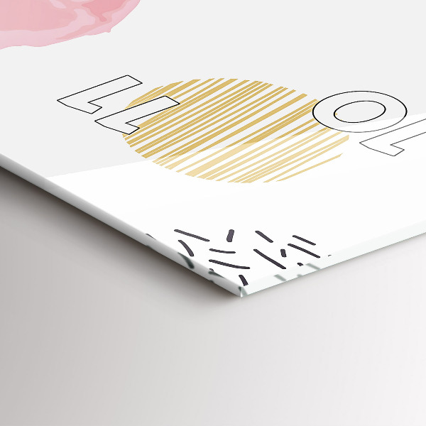 Vertical wall clock Geometric pattern