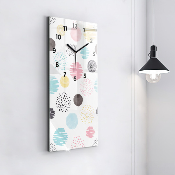 Vertical wall clock Geometric pattern