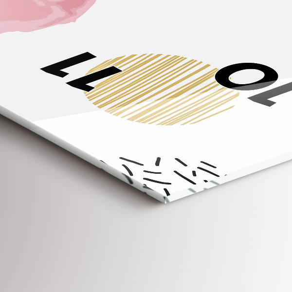 Vertical wall clock Geometric pattern