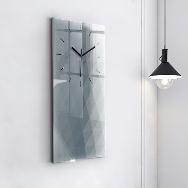 Vertical wall clock Gray abstraction