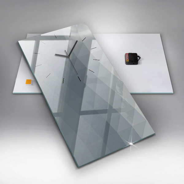 Vertical wall clock Gray abstraction