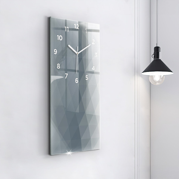 Vertical wall clock Gray abstraction