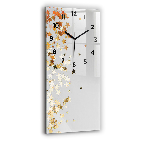 Vertical wall clock Stars on a light background