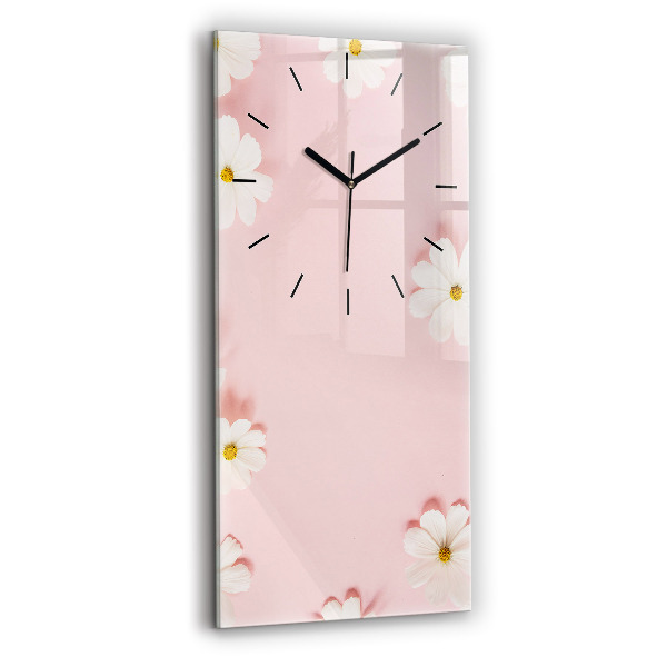Vertical wall clock Daisy flowers