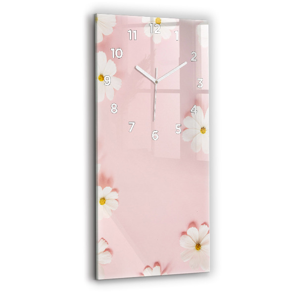 Vertical wall clock Daisy flowers