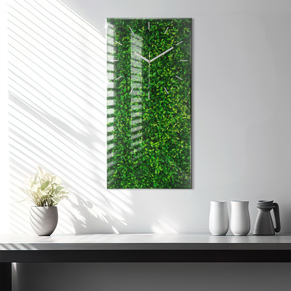 Vertical wall clock Hedge leaves