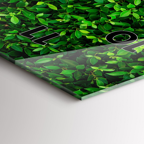 Vertical wall clock Hedge leaves