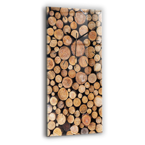 Vertical wall clock Tree rings