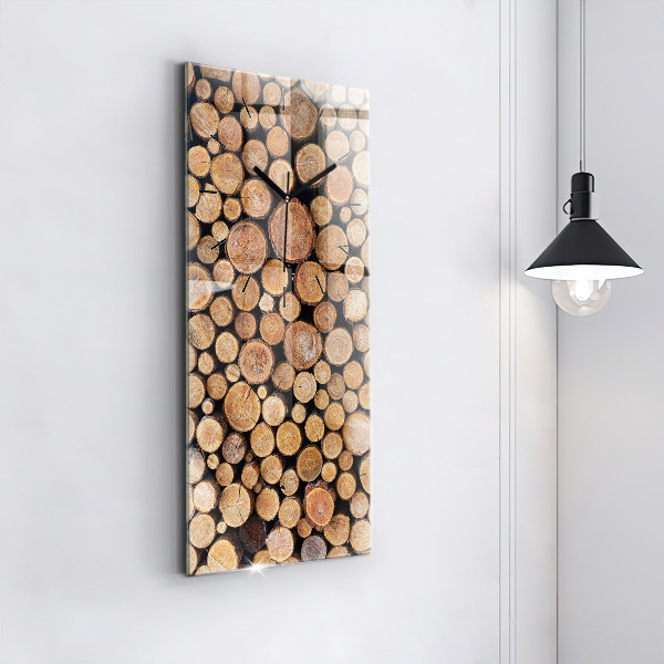 Vertical wall clock Tree rings