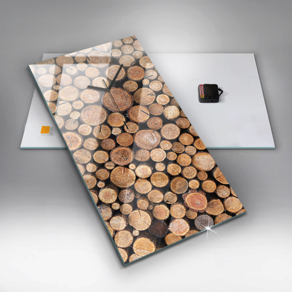 Vertical wall clock Tree rings