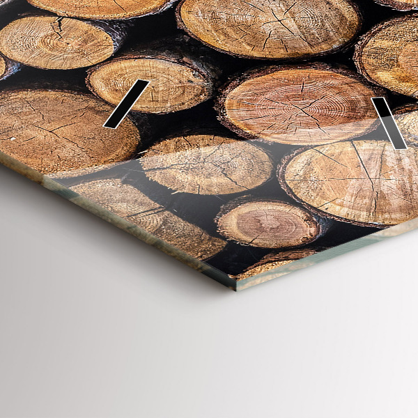 Vertical wall clock Tree rings