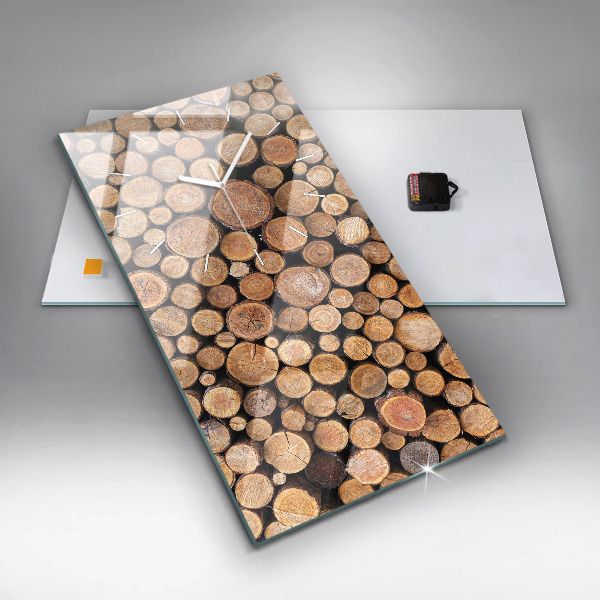 Vertical wall clock Tree rings