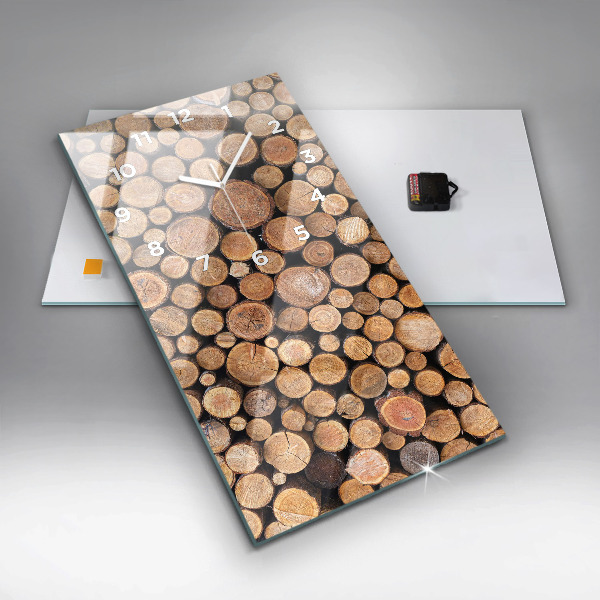 Vertical wall clock Tree rings