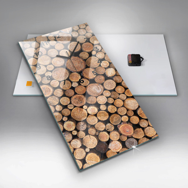 Vertical wall clock Tree rings