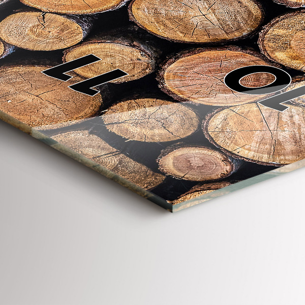 Vertical wall clock Tree rings