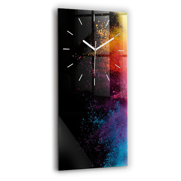 Vertical wall clock Explosion of colors