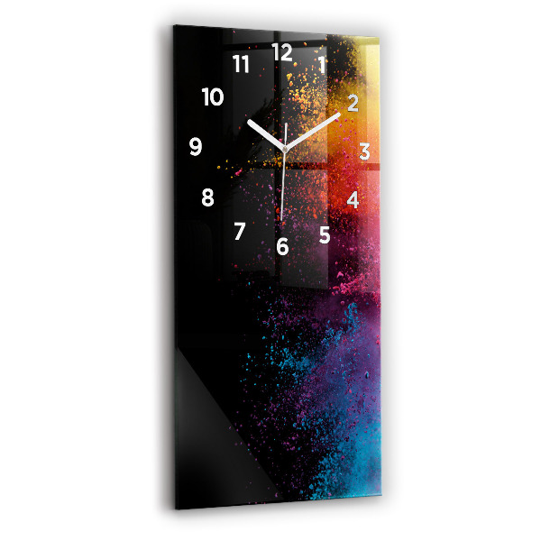 Vertical wall clock Explosion of colors