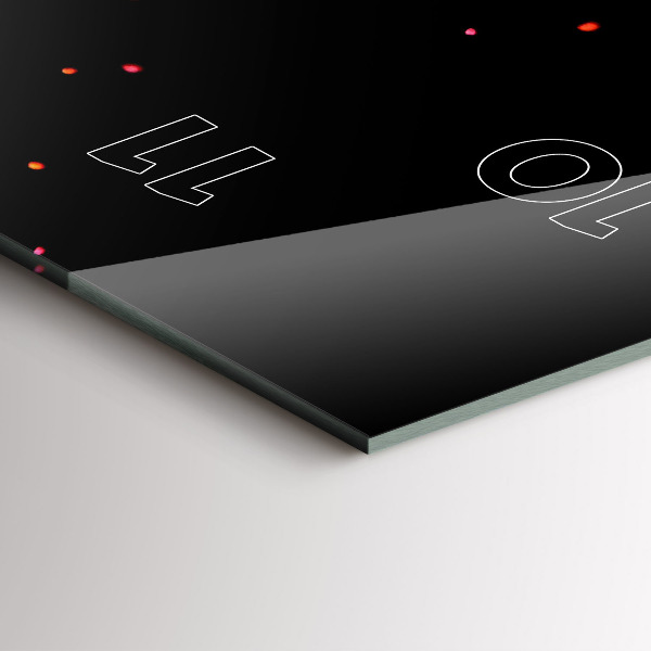 Vertical wall clock Explosion of colors