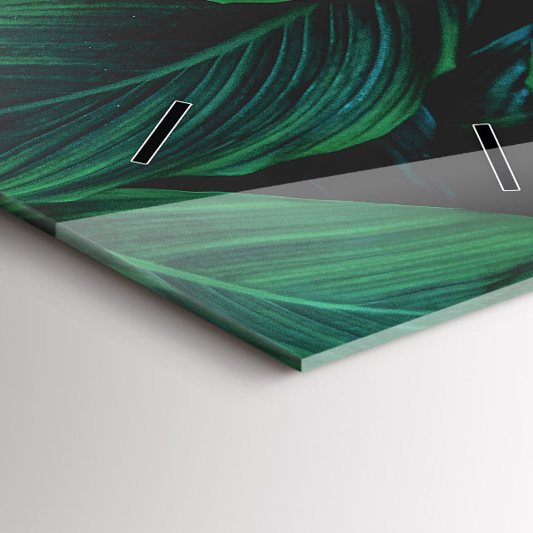 Vertical wall clock Nature leaves