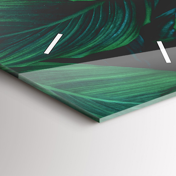 Vertical wall clock Nature leaves