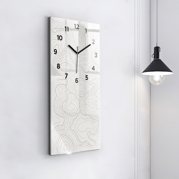 Vertical wall clock Abstraction spots