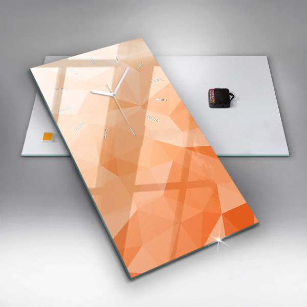 Vertical wall clock Abstraction triangles