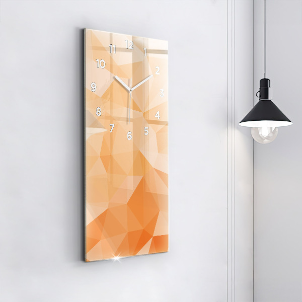 Vertical wall clock Abstraction triangles