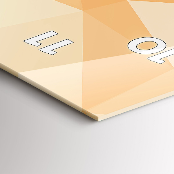 Vertical wall clock Abstraction triangles