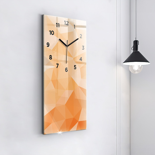 Vertical wall clock Abstraction triangles