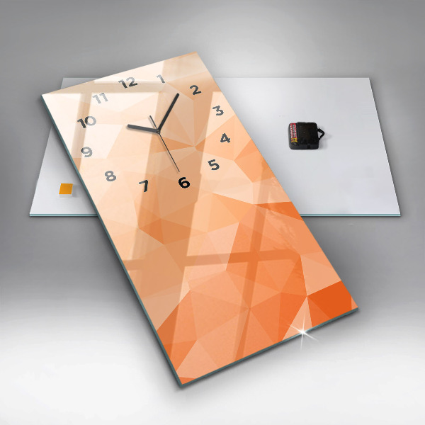 Vertical wall clock Abstraction triangles