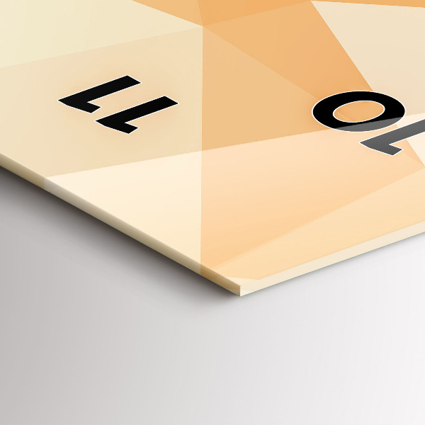 Vertical wall clock Abstraction triangles