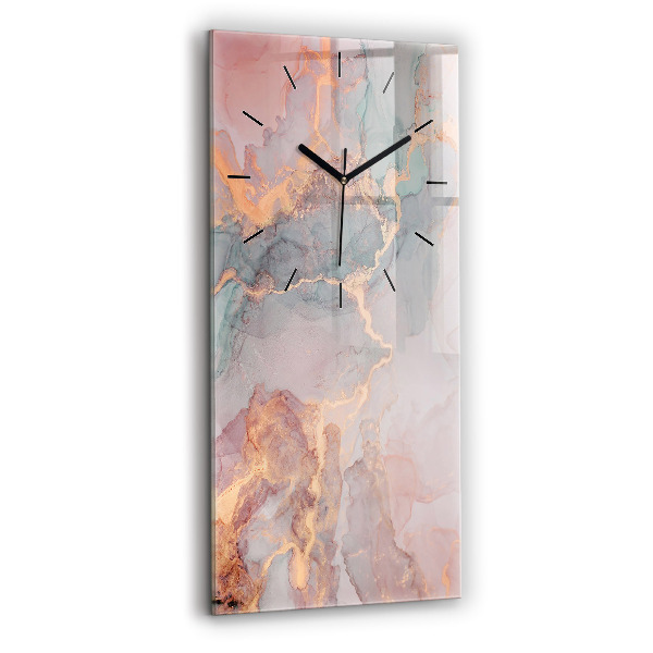 Vertical wall clock Marble texture