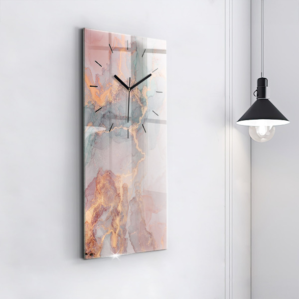 Vertical wall clock Marble texture
