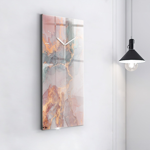 Vertical wall clock Marble texture