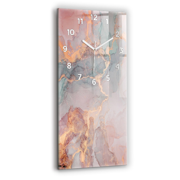 Vertical wall clock Marble texture