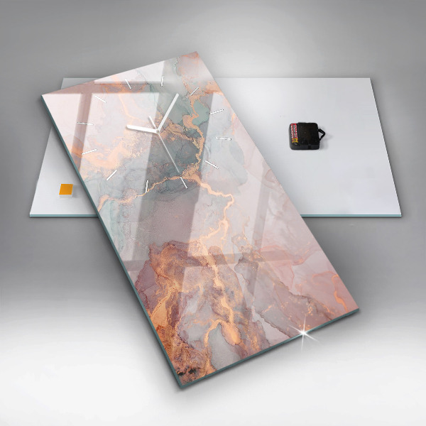 Vertical wall clock Marble texture