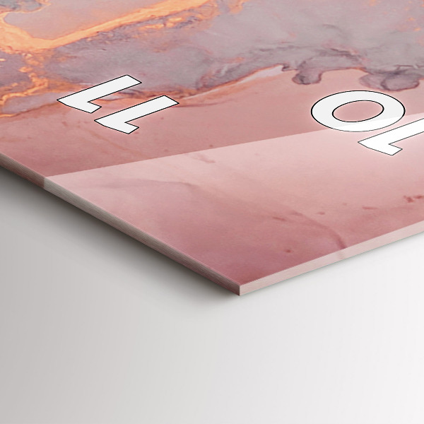 Vertical wall clock Marble texture