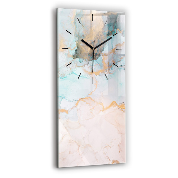 Vertical wall clock Abstract painting