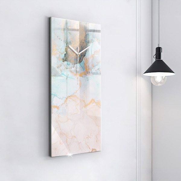 Vertical wall clock Abstract painting