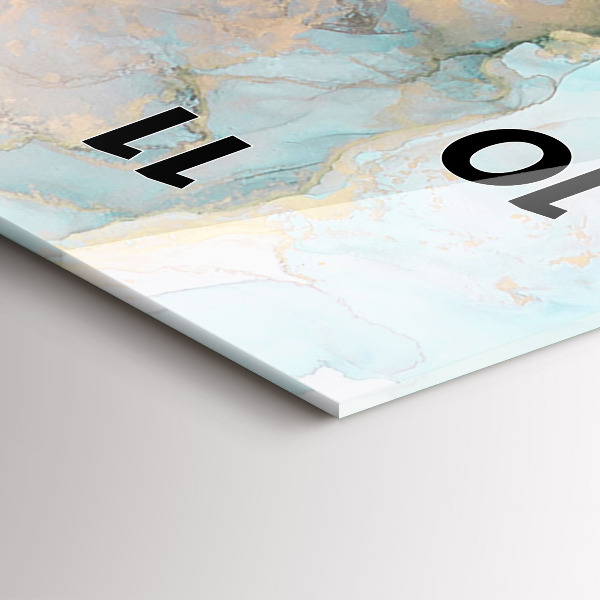 Vertical wall clock Abstract painting