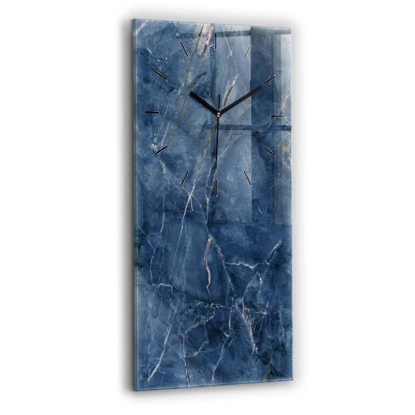 Vertical wall clock Blue marble texture