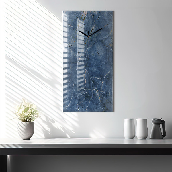 Vertical wall clock Blue marble texture