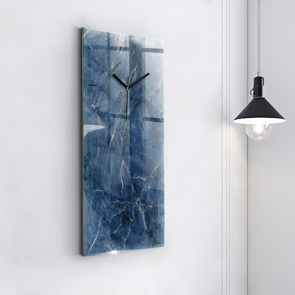 Vertical wall clock Blue marble texture