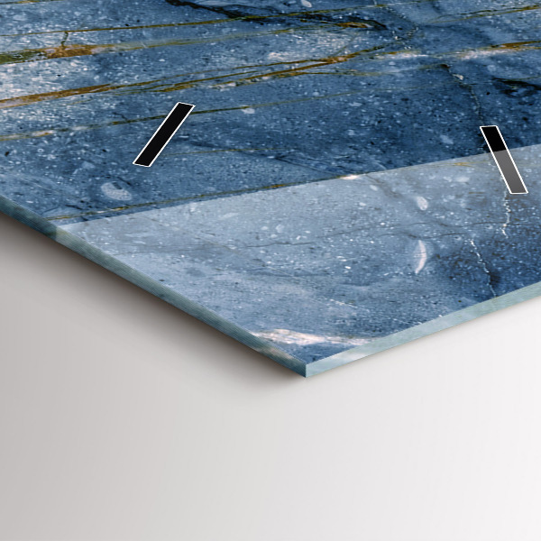 Vertical wall clock Blue marble texture