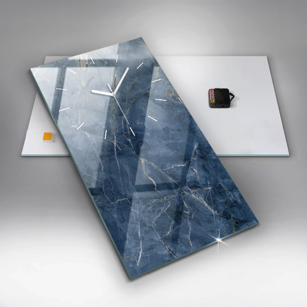 Vertical wall clock Blue marble texture