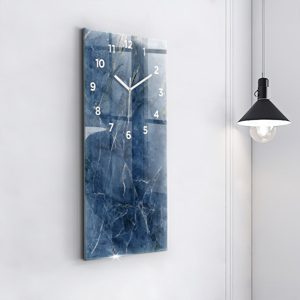 Vertical wall clock Blue marble texture
